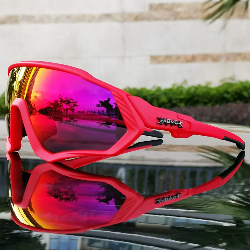 Спортивные поляризованные очки с 5 линзами для бега, езды на велосипеде, Mtb, шоссейные, велосипедные очки, мотоциклетные очки, мужские, женские,, велосипедные солнцезащитные очки - Цвет: Polarized 5 Lens