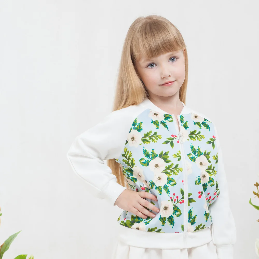 Детская куртка осенне-зимний Кардиган для девочек, весенняя куртка на молнии с длинными рукавами детская одежда, плащ куртка с принтом
