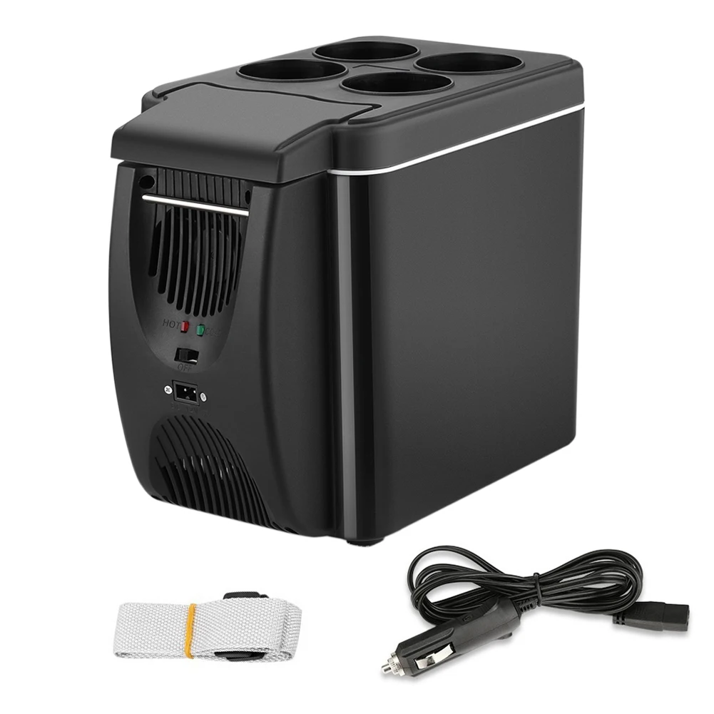 12V Refrigerator Freezer Heater 6L Mini Car Freezer Cooler & Warmer Electric Fridge Portable Icebox Travel Outdoor Refrigerator car fridge