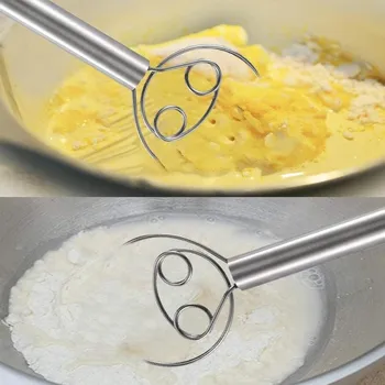 

Stainless Steel Whisk Flour Coil Stirrer Egg Beater Stick Mixer Kitchen DIY Baking Tool Kitchen Supplies Tools Accessories