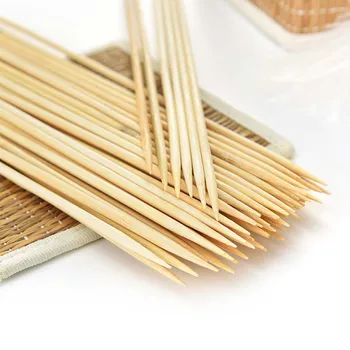 

100PCS Barbecue Stringer Skewers Bamboo Wooden BBQ Kebab Outdoor Camping Picnic Party Grill Tool Fruit Meat Sticks