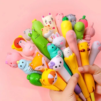 

Cute cartoon decompression pen student vent modeling pen decompression gel pen soft and slow rebound creative signature pen