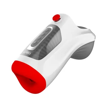 2021 New Upgrade Real Oral Blowjob Male Masturbator Deep Throat Air Control Vacuum Sucking Vibrating Sex Machine Sex Toy For Men 4