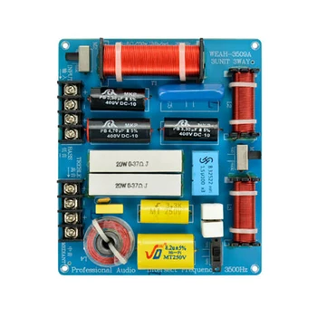 

HiFi 350W 3-Way Crossover Filter For Speaker Accessories DIY Tool Adjustable KTV Replacement Home Frequency Divider Professional