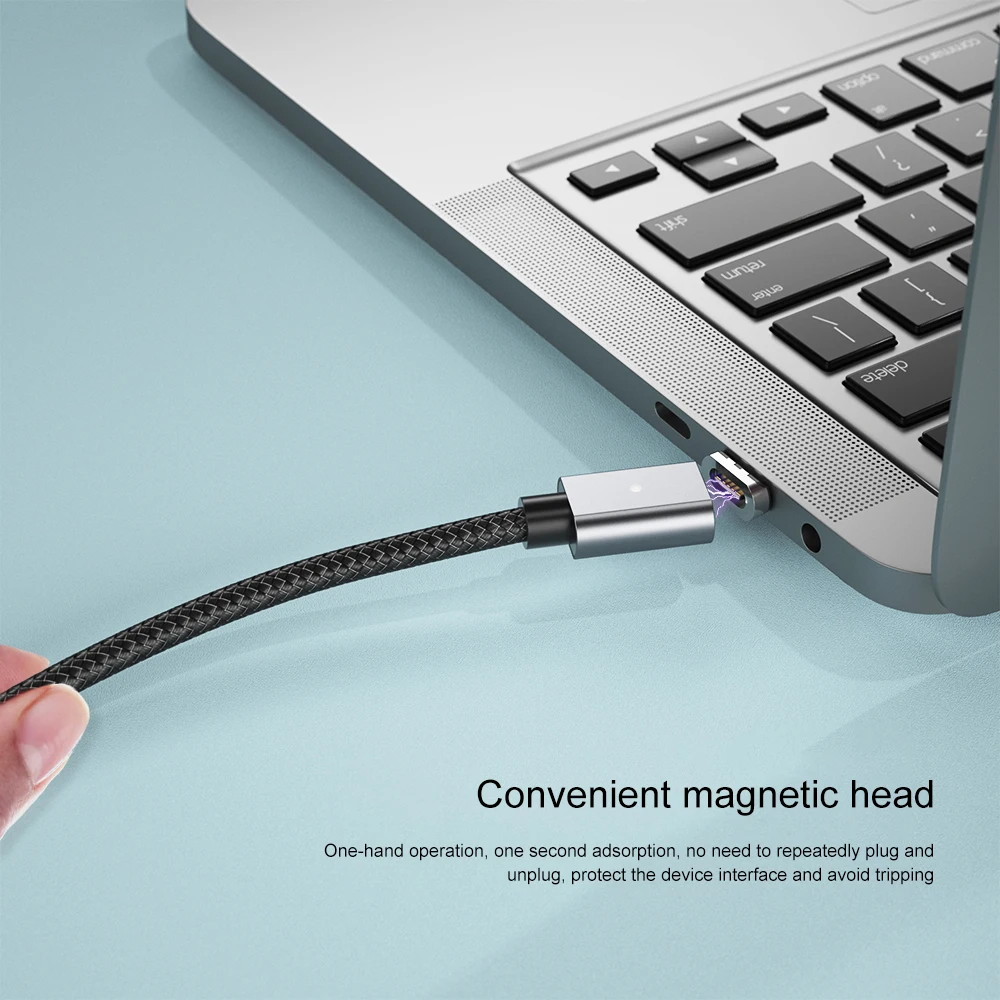 Магнитный кабель type-C-USB C для нового MacBook Pro для huawei Matebook 100 Вт 5А PD, быстрое магнитное зарядное устройство, USB-C кабели для быстрой зарядки