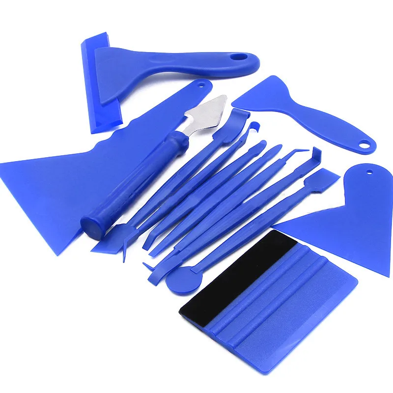 비닐 랩 필름 스티커 포장 도구, 스퀴지 스크레이퍼 도구, 자동차 창문 틴트 면도기 스크레이퍼, 탄소 섬유 포일 도구