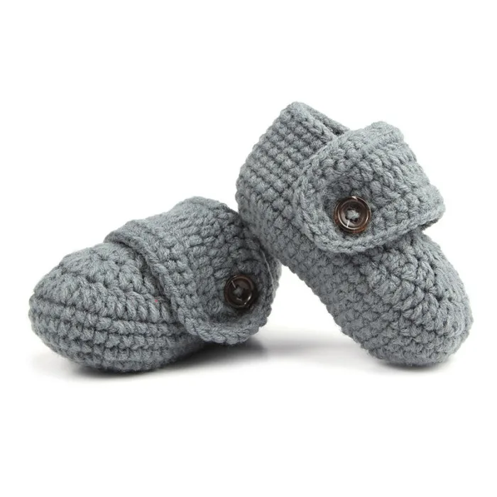 Обувь для маленьких мальчиков и девочек вязаные зимние сапоги с пряжкой Детские прогулочные туфли для детей ясельного возраста Стильные теплые ботинки-35