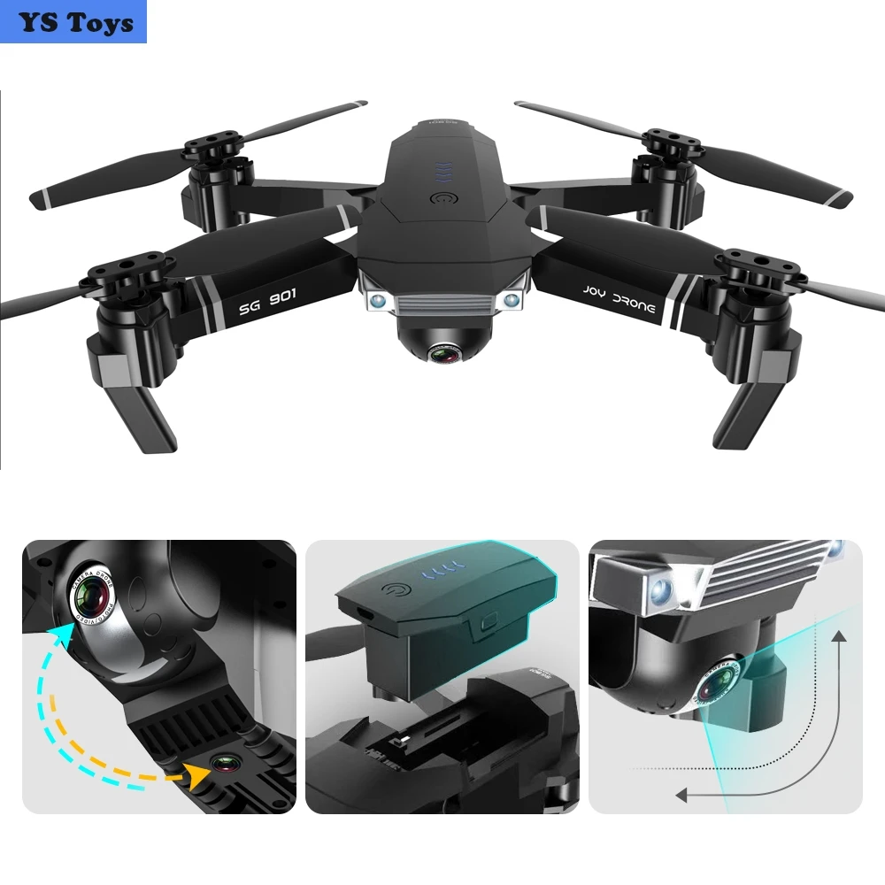 Радиоуправляемый Дрон 4K HD камера Wifi FPV Квадрокоптер игрушечный вертолет с двойной камерой оптический поток Следуйте за мной Дрон ручной жесты стрельба