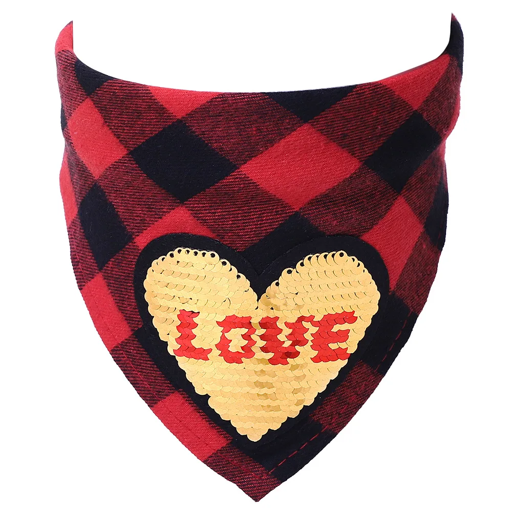 Buffalo Plaid Dog Bandana Cotton Bandanas Handkerchiefs Scarfs Triangle Bibs Accessories for Small Medium Large Dogs Puppies Pet