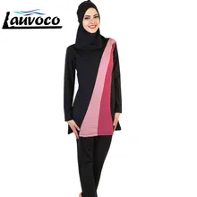 Лоскутный мусульманский хиджаб, женский купальник, полное покрытие, скромный купальник, плюс размер, исламский, 4XL, купальник, длинные штаны, купальник