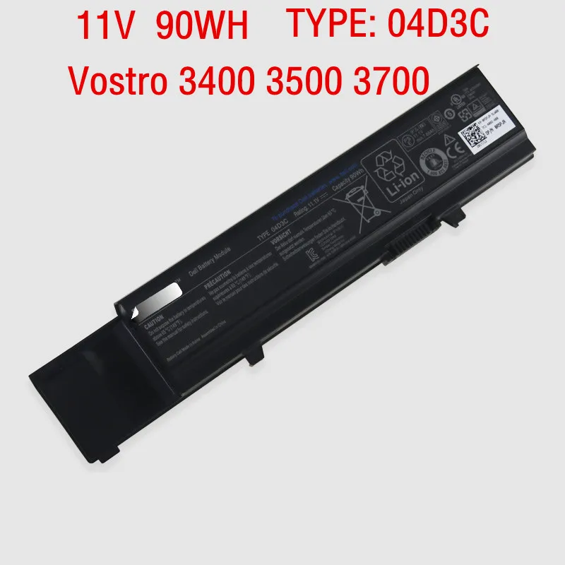 11,1 V 90WH 04D3C ноутбук Батарея для Dell Vostro 3400 3500 3700 R5PJR