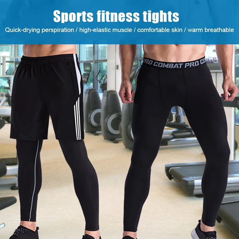 

Hot Mens Fitness Pants Tight Quick Dry Sports Running Workout Leggings MVI-ing