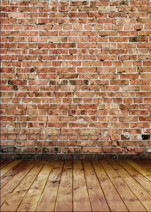 

SHUOZHIKE VinylCustom Photography Prop Brick Wall and Wood Planks theme Photo Studio Background S181221-0166