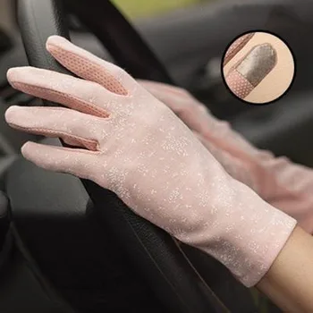

Women's Mid-long Summer Cotton Thin Gloves Autumn Slip-proof Touch Screen Short Style Sunscreen Sleeve Driving Gloves guantes
