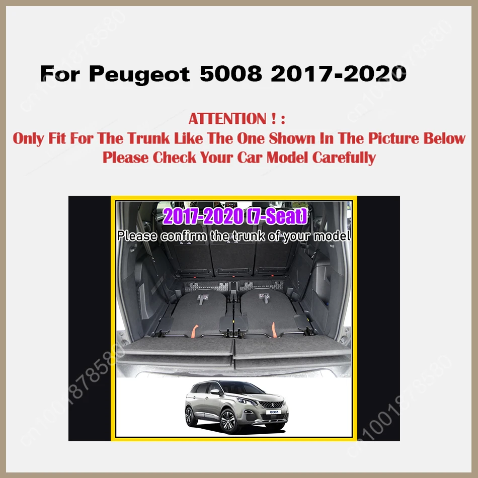 BIZZOO Kofferraummatte Leder-Kofferraummatten Für Peugeot 5008 2017-2020  7-Sitze Kofferraum-Bodenmatte Tablett Teppich Schlamm Gummi Kofferraummatte  (Farbe : Schwarz Rot): : Auto & Motorrad