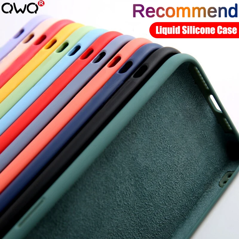 Оригинальный жидкий силиконовый чехол для телефона Huawei P30 P20 P40 Mate 20 30 Honor Lite Pro P Smart
