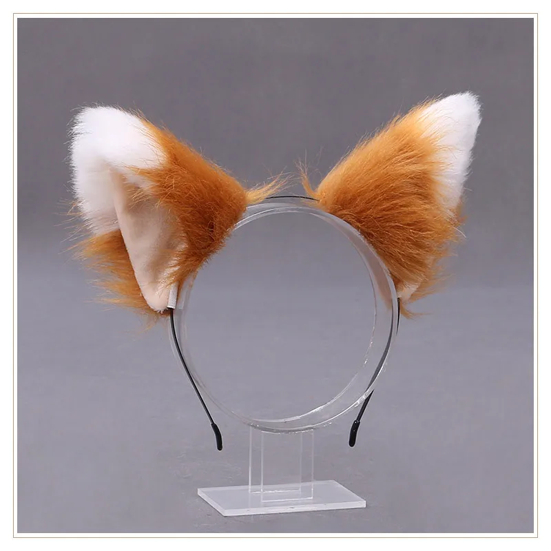 naruto cosplay Lolita Cosplay Cat Ears Headband Anime Dance Party Costume Wolf Fox Ear Plush Hairband Girls Kawaii Hair Accessories Props plus size costumes Cosplay Costumes