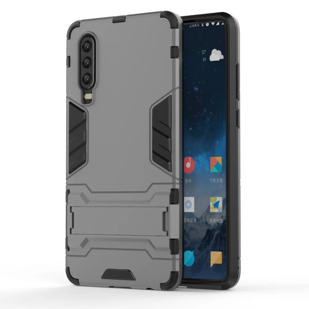 Gray Роскошный противоударный чехол для телефона huawei P20 P30 P10 P9 Pro Lite Mate20 Mate30 Mate10 Mate9 Pro Lite с поддержкой задней крышки чехол s - Цвет: Gray