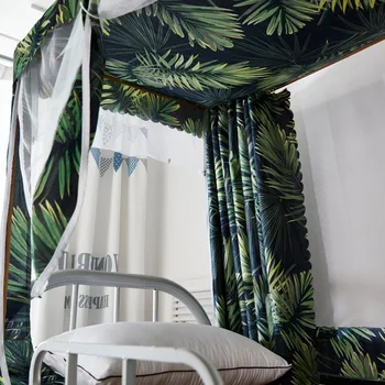 

INS Wind GIRL'S Heart Dual Purpose Curtains Mosquito Net One-piece Students Dormitory Shielding Upper Berth Bunk North Europe 0.