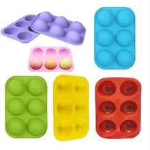 

Tool pudding jelly chocolate Fangdan mold biscuit tool hemispherical silica gel soap mold baking pan cake decoration