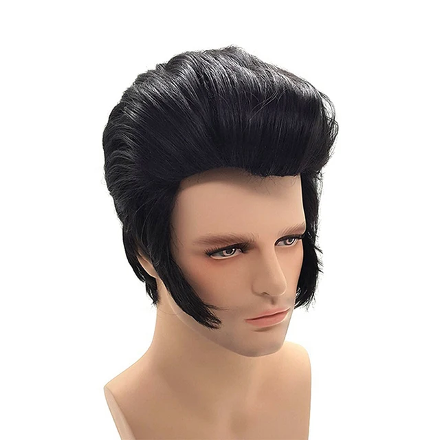 black elvis wig