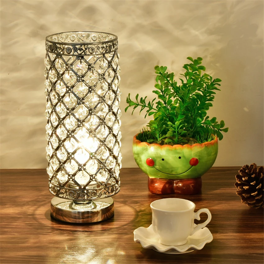 Candeeiros de Mesa Lâmpadas de Mesa Luz da Mesa de Cristal Moderna Beleza Eyeshield Casa Quarto Sala Estar Decoração Cabeceira Luz Led 5 candeeiros de mesa beleza eyeshield lâmpadas de