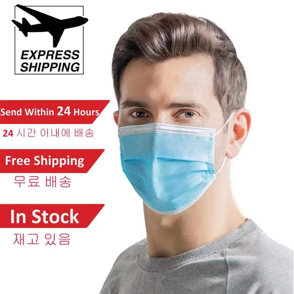 

50 Pcs Disposable Surgical Mask Dust 3 Layer filter Masks Anti Dust Droplet pollution Personal protection Mask PM 2.5 Respirator