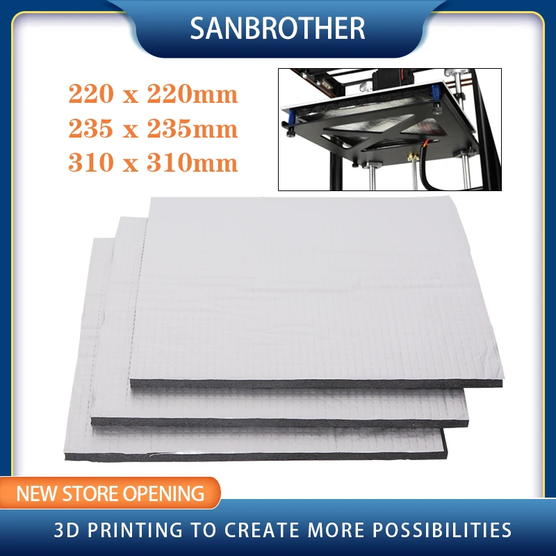 

3D Printer Heat insulation cotton 200/220/310mm heatbed sticker foil self-adhesive insulation cotton for Ender 3 Pro Ender 5