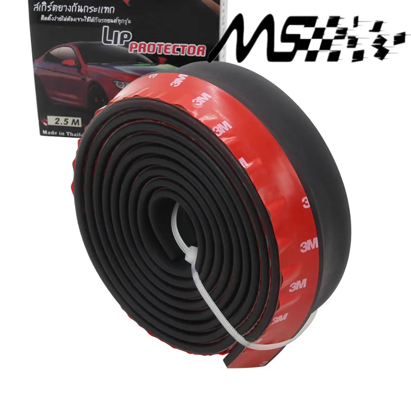 Universal TPVC Front Bumper Lip Skirt Protector Multideflector Front Bumper Strip Car Scratch Proof