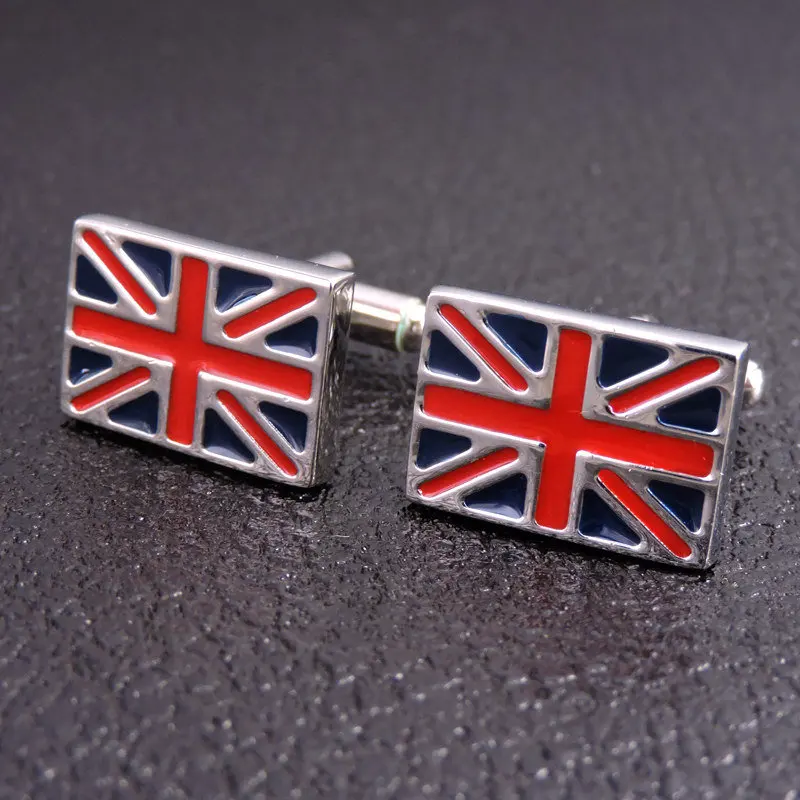 

High quality flag Cufflinks new fashion jewelry British flag Cufflinks men's business shirt suit badge pin gift
