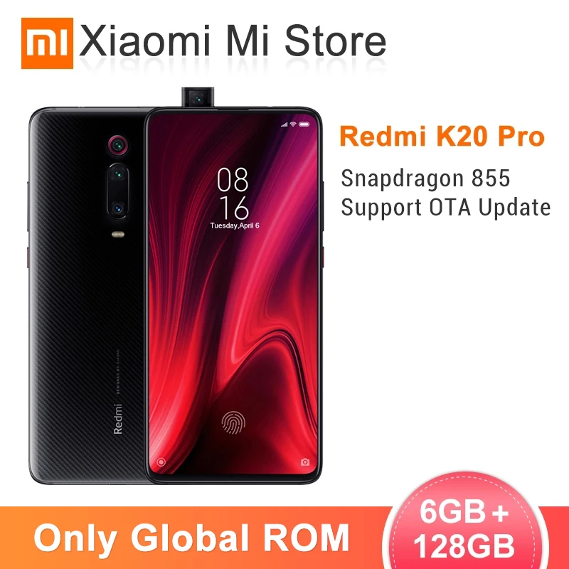 Смартфон Xiaomi Redmi K20 PRO глобальной прошивки 6 ГБ ОЗУ 128 Гб ПЗУ Snapdragon 855 48 Мп + 20 МП 4000
