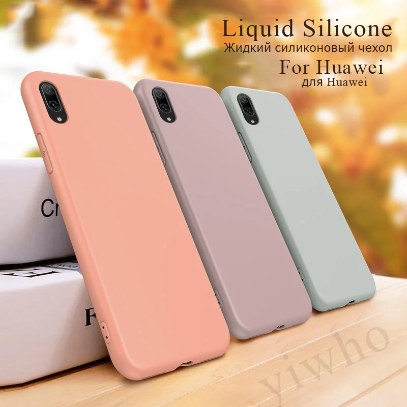 

for Huawei Honor 9 Lite 20 Mate 10 Pro P10 Plus 8 Lite I X View P30 P20 Light Liquid Silicone Case Soft Cover Honer Phone Cases