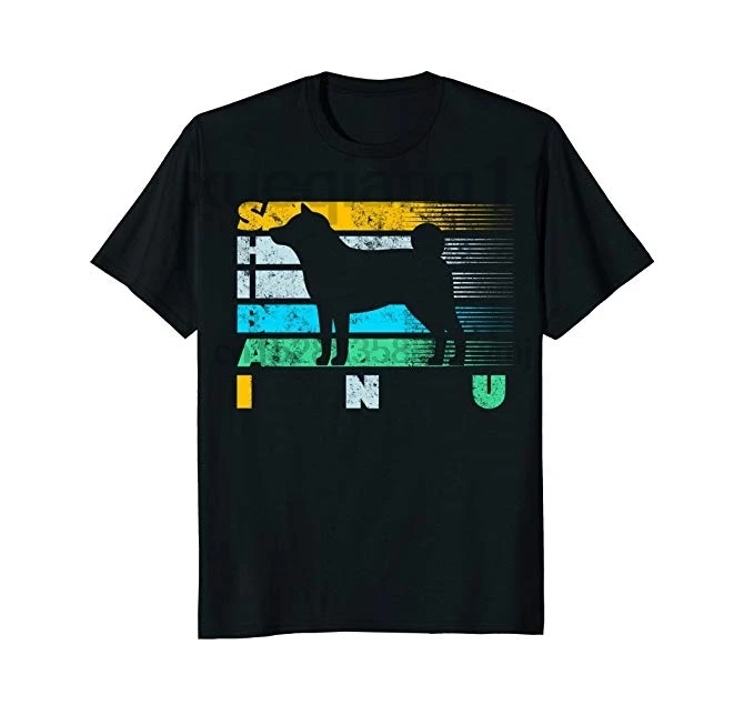 Cool Shiba Inu Vintage Retro Silhouette Distressed Shirt |