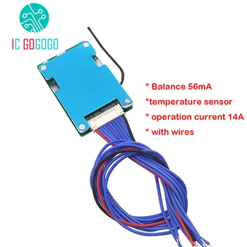 con sensore di temperatura 10S 42V BMS Lipo Li-ion Cell Pack 10 Serie 36V 15A 20A Scheda di protezione batteria al litio Balance eBike
