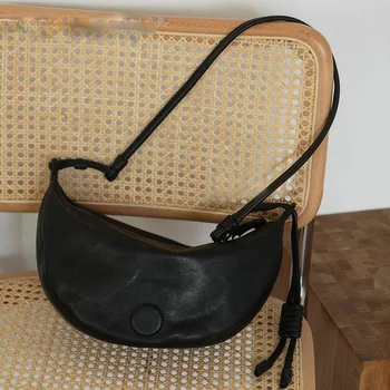 

2019 Fashion Luxury Handbags Women Designer Simple Dumplings Bag Soft Leather Shoulder Crossbody Bags Ins Hot Female Package