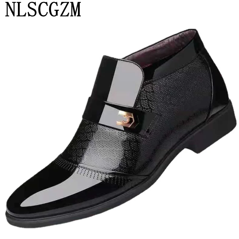 

Ботинки Челси, мужские ботильоны, мужские коричневые зимние ботинки, повседневная обувь из лакированной кожи для мужчин 2024, мужская обувь