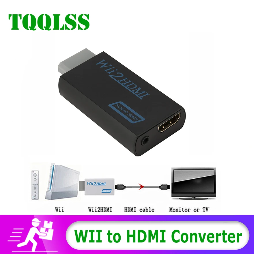 Конвертер WII в HDMI для игрового ПК монитор HDTV дисплей full HD 1080P видео Wii 2 адаптер со