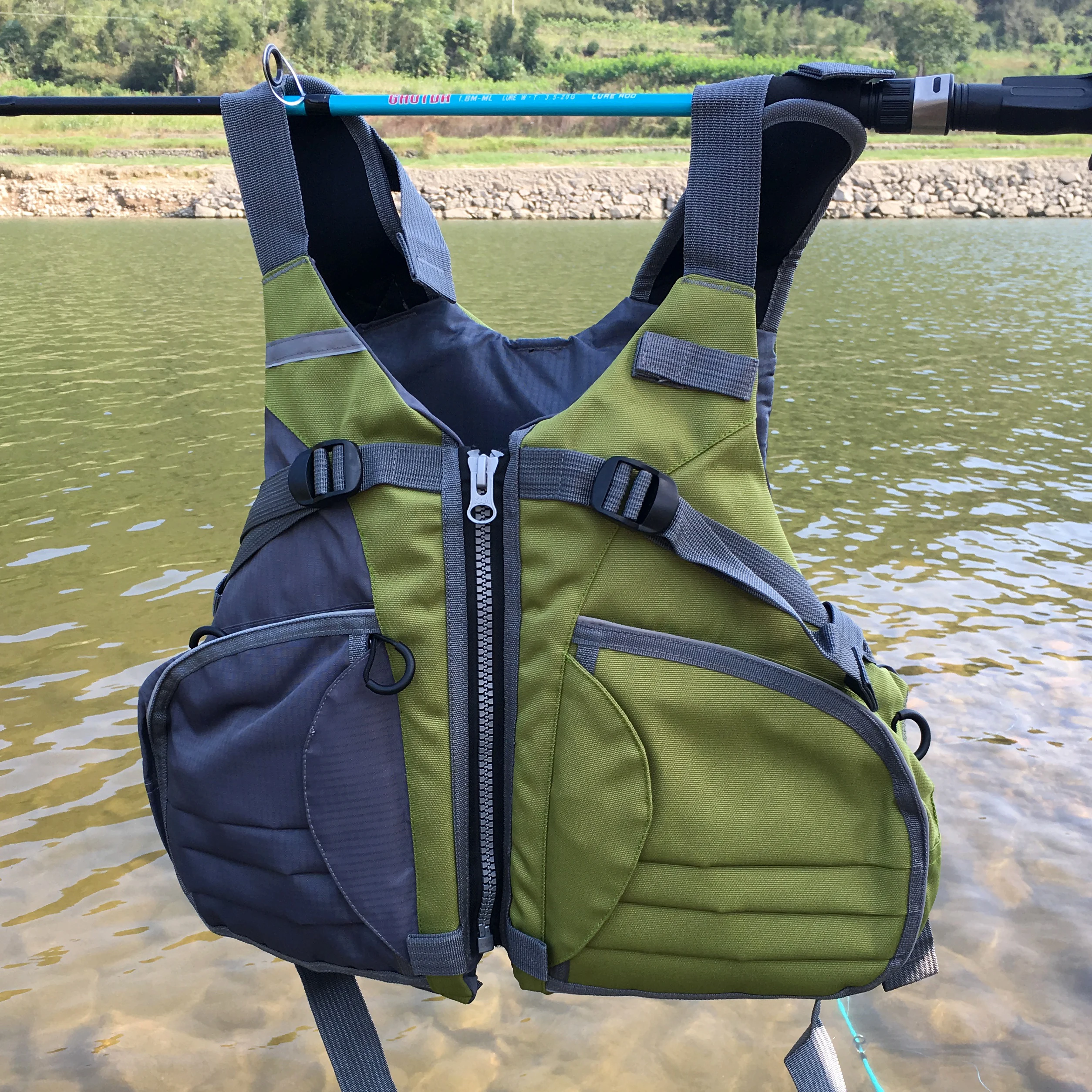 GHOTDA спасательный жилет для рыбалки, защитная куртка, лодка для плавания, рыболовный спортивный жилет