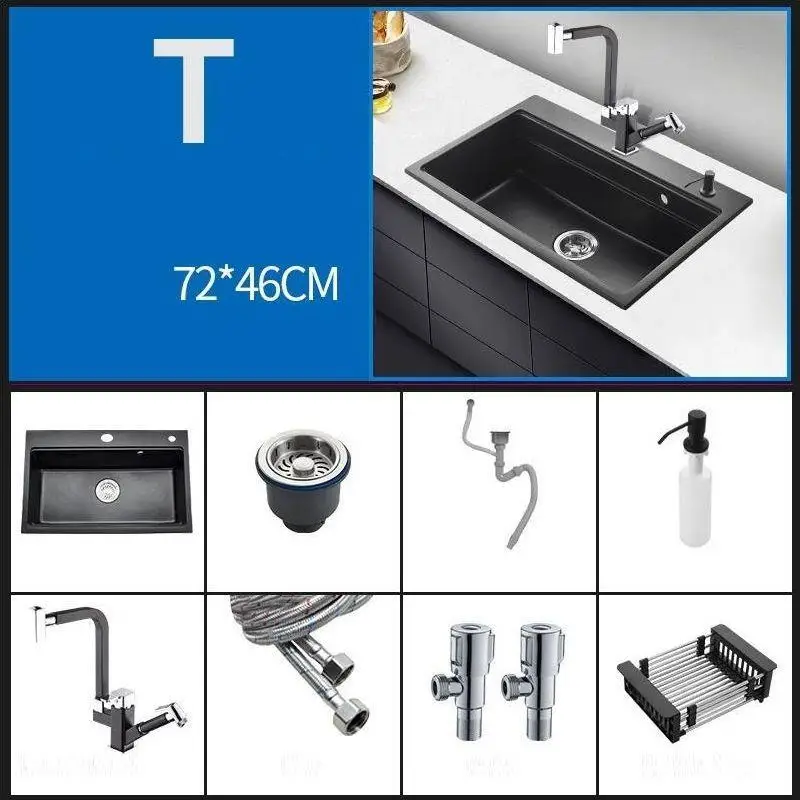 Number 21 Banheiro Black Afwasbak Waschbecken Dissipador портативная кухонная раковина Lavello Cucina Fregadero Cuba Pia Cozinha Lavabo для мытья посуды - Цвет: Number 21