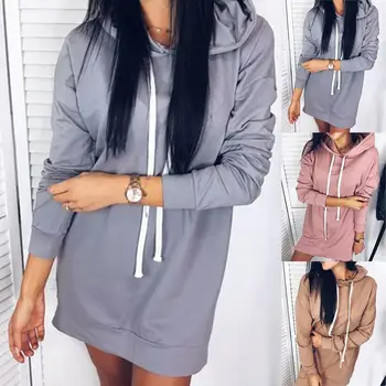 

Hoodies Women Long Sleeve Hooded Sweatshirt Pullover Pockets Hoody Jackets Sweatshirt