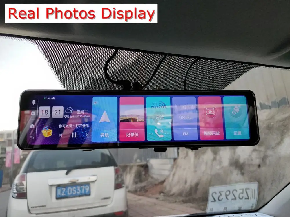 Автомобильный видеорегистратор 12 дюймов Автомобильное Зеркало Android 8 1 DVR Dash