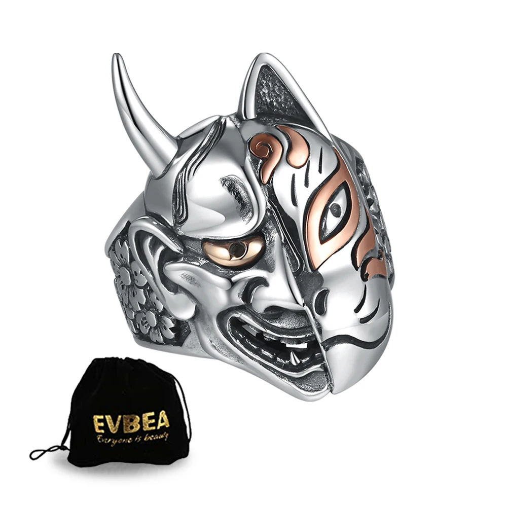 EVBEA Hannya кольцо японской мифологии лисы Bijoux большие регулируемые кольца с