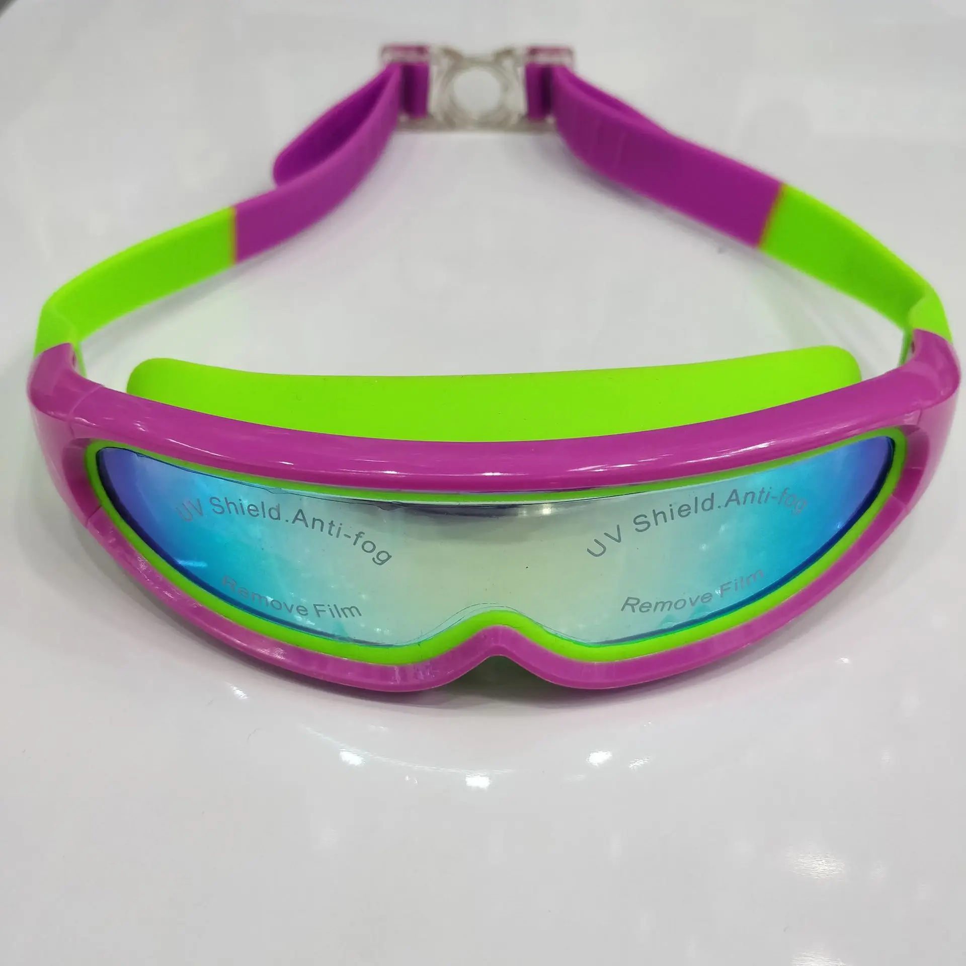 

Water Waves Mink Fashion Colorful Color Large Frame Swimming Glasses Colorful Plated Silica Gel Anti-fog Swimming Goggles