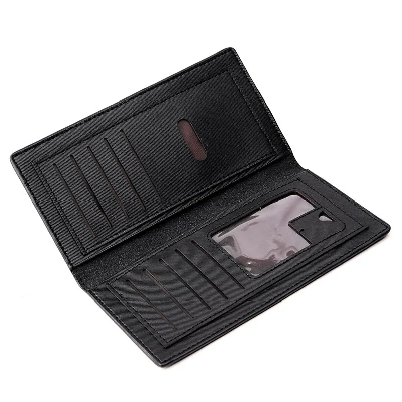 New Fashion Nen's Quality PU Long Section Ultra-thin Wallet Leisure Large Capacity Zipper Multi-card Holder Cash Organizer Hot