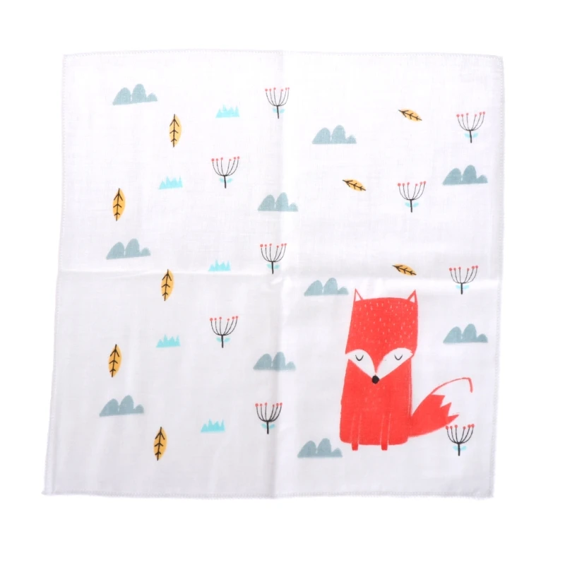 

4 layer Newborn Small Wash Cloths Saliva Nursing Towel Baby Boy Girl Cartoon Handkerchief DXAD