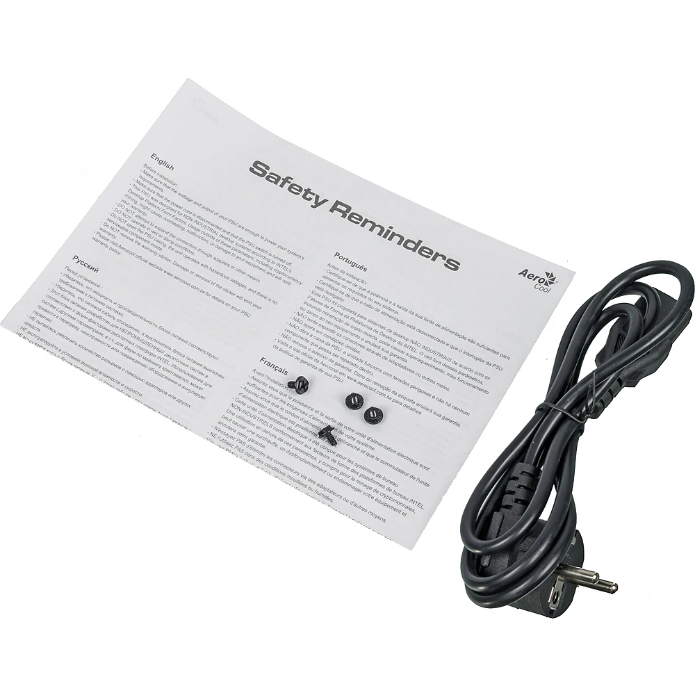 Блок питания Aerocool ATX 650W VX PLUS 650W(24+4+4pin) 120mm fan 3xSATA RTL