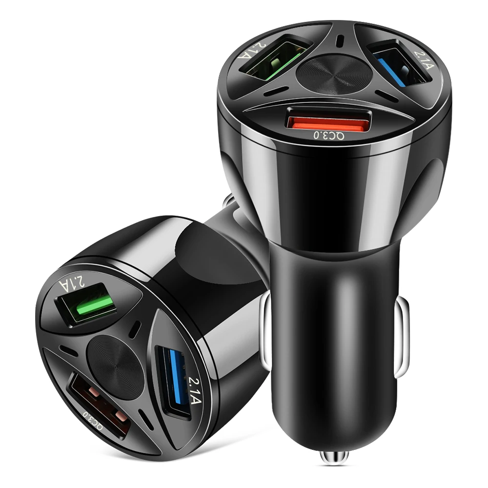 3 Ports USB Car Charge QC3.0 Fast Charging Phone Charger For TOYOTA Renault bmw audi lada opel skoda mazda FIAT Accessories | Автомобили и