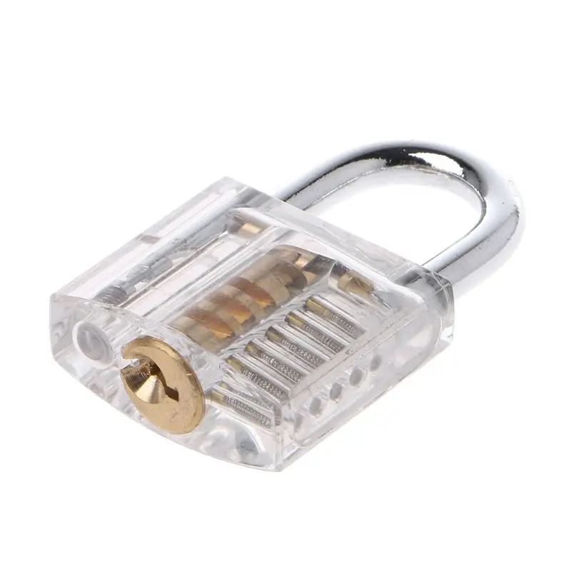 Security Padlock 50mm/2" Transparent Cutaway Locks Inside View Practice Padlock Visible View Lock Training Skill Keyed mini padlock,security padlock,travel padlock,luggage padlock