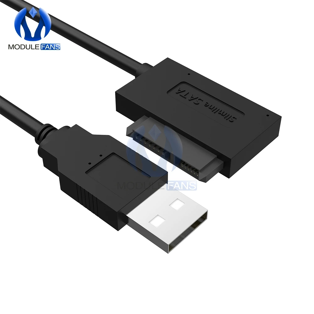 1 шт. USB 2 0 до 7 + 6 13Pin тонкий SATA ноутбук CD/DVD Rom Оптический Кабель адаптер|usb 2.0|usb usbusb usb