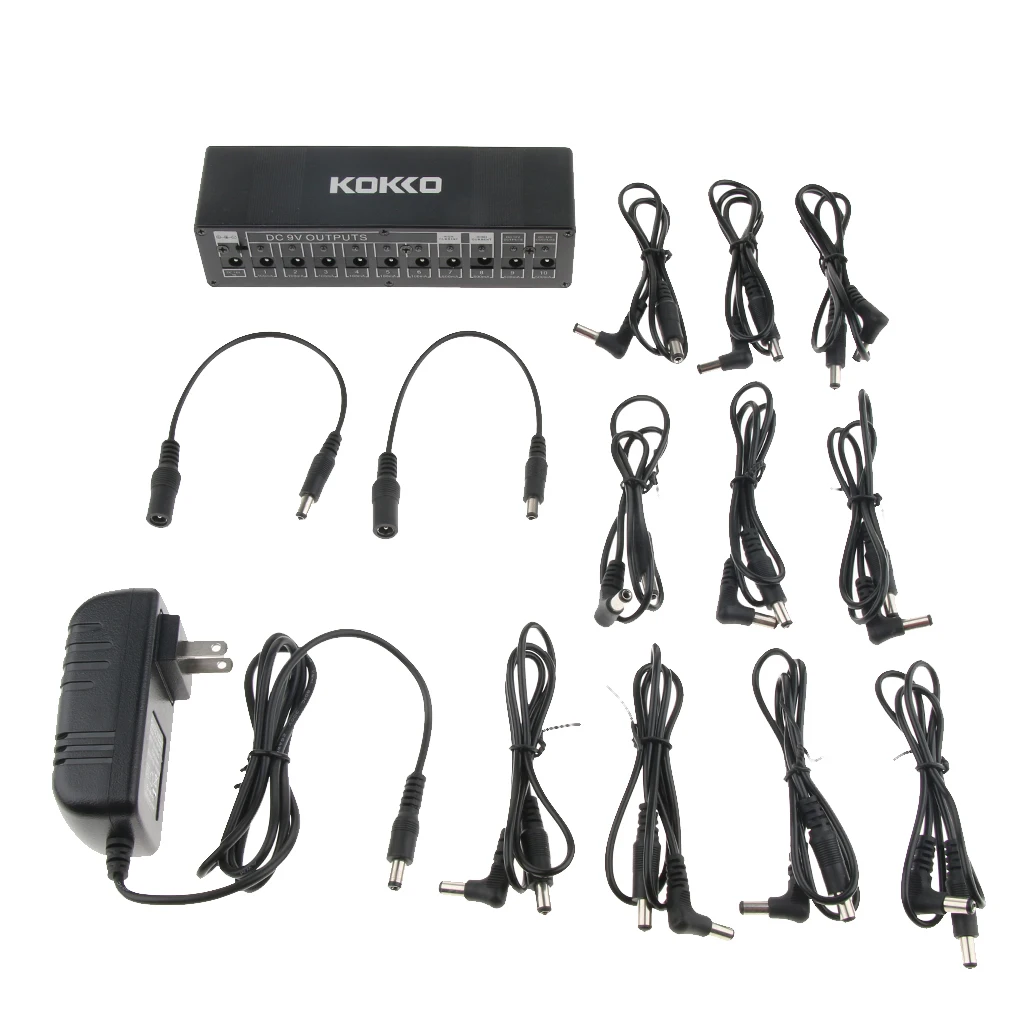 Guitar Effect Pedal Board Power Supply Brick Bank 10 WAY US Plug 9v 12v 18v
